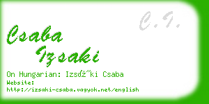 csaba izsaki business card